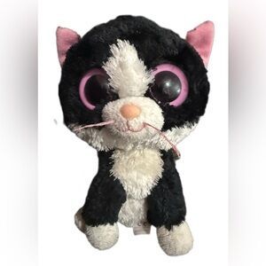Ty Pepper Cat Plush with Pink Ears